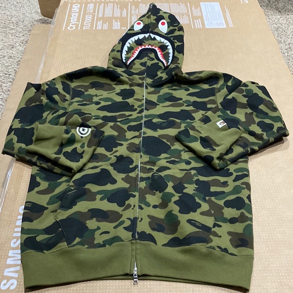 Bape Shark Zip Up Hoodie 1st Camo - Picture 2 of 10